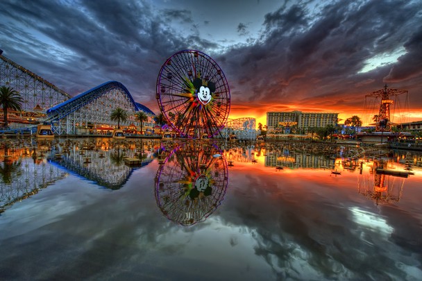 "Sunset on the Pier" - Joseph Vernuccio - Disneyland, Anaheim, California